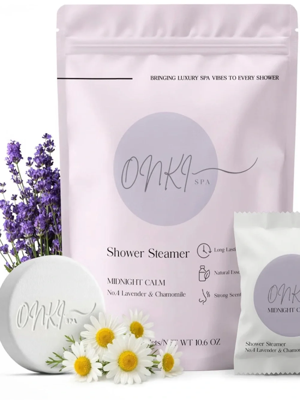 Lavender Chamomile Shower Steamers Aromatherapy Pack Set Gift Set New Vegan